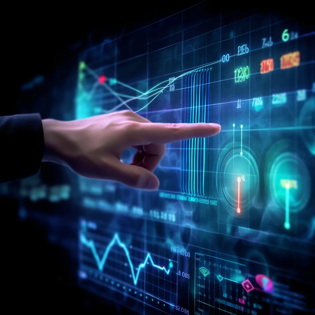 Dean Kelly reviewing business intelligence dashboards